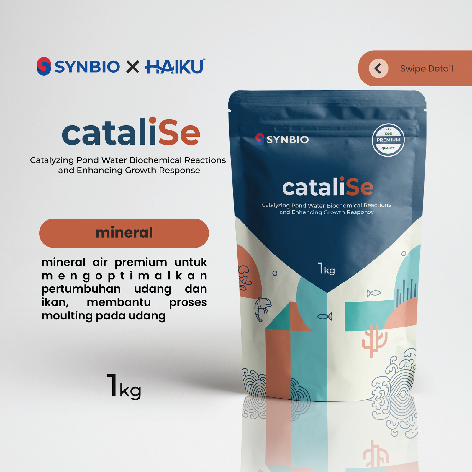 catalise mineral air untuk membantu moulting udang diperkaya dengan selenium 1 kg