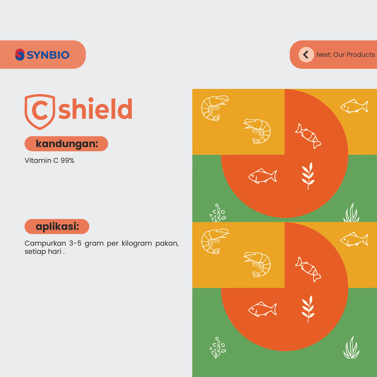 C-shield - Vitamin C 99% untuk Udang dan Ikan, Meningkatkan Imunitas & Anti-stres serta Mencegah Penyakit 1kg - Gambar 5