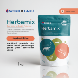 Suplemen Herbamix Probiotik Lactobacillus dan Curcuma untuk Udang