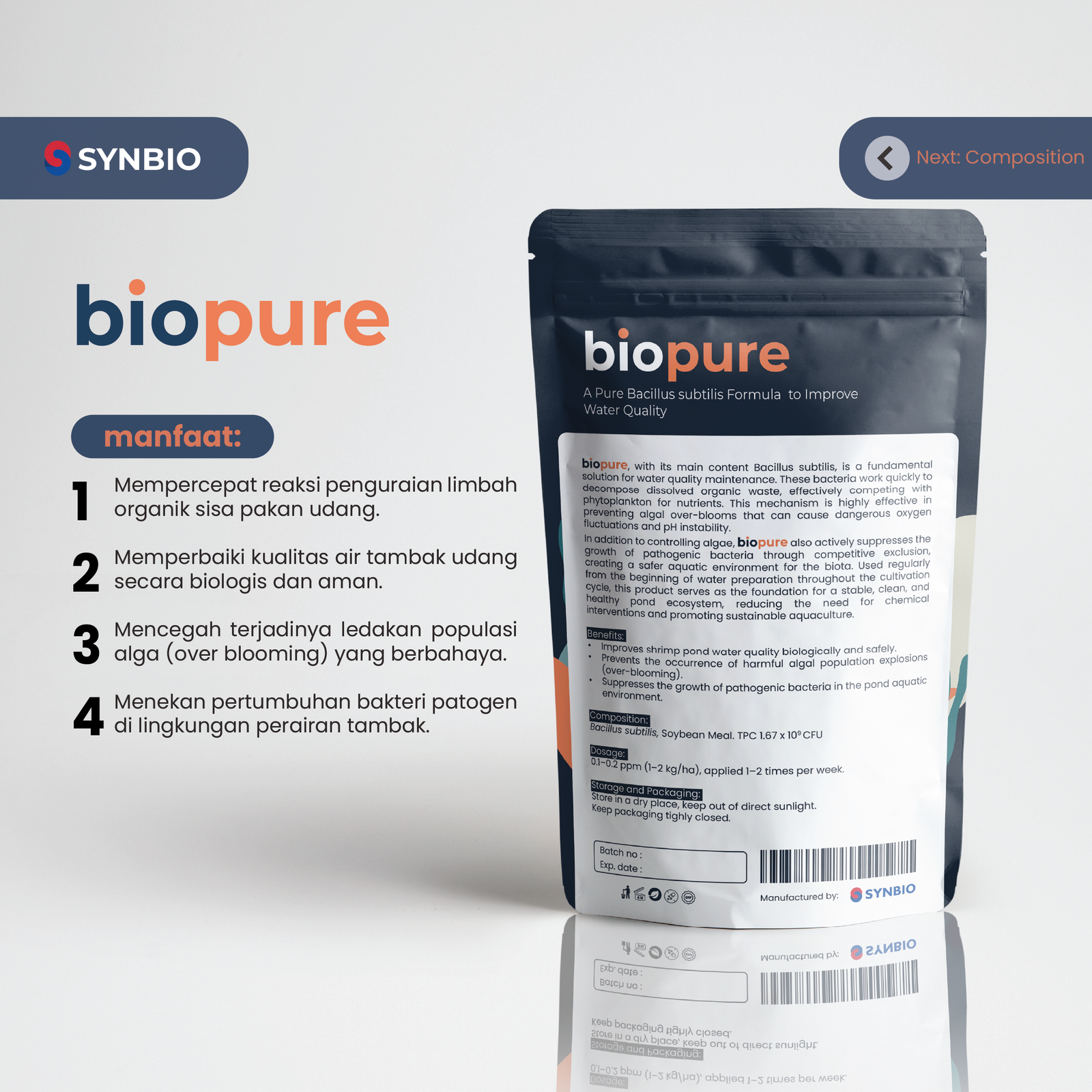 Biopure: Probiotik Bacillus Subtilis Murni untuk Ekosistem Tambak Sehat (1 kg) - Gambar 2